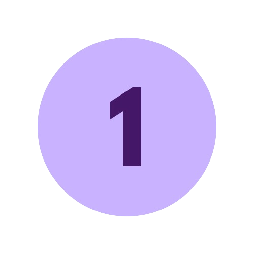 Number 1 Icon in Purple