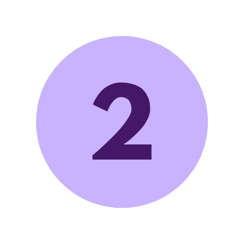Number 2 Icon in Purple