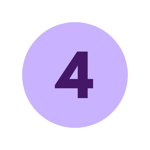 Number 4 Icon in Purple